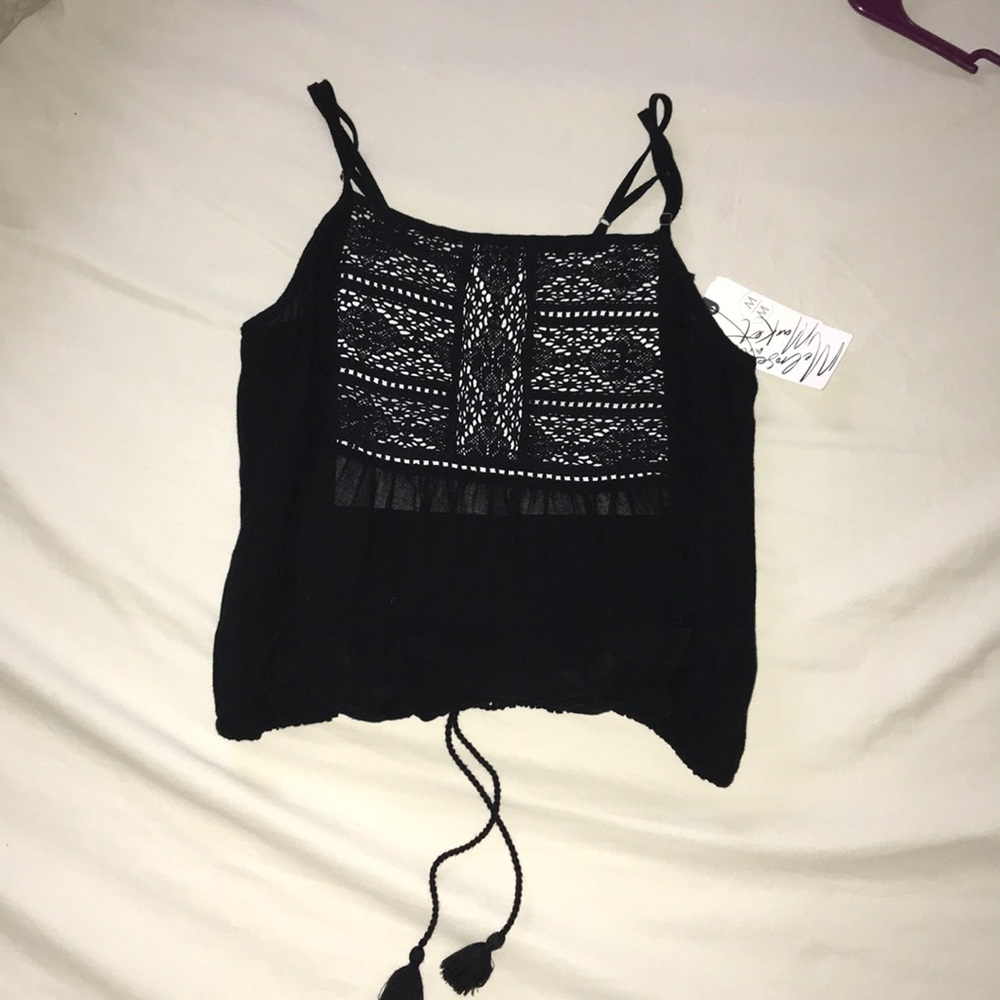 Black Crochet Crop Top - Melrose And Market